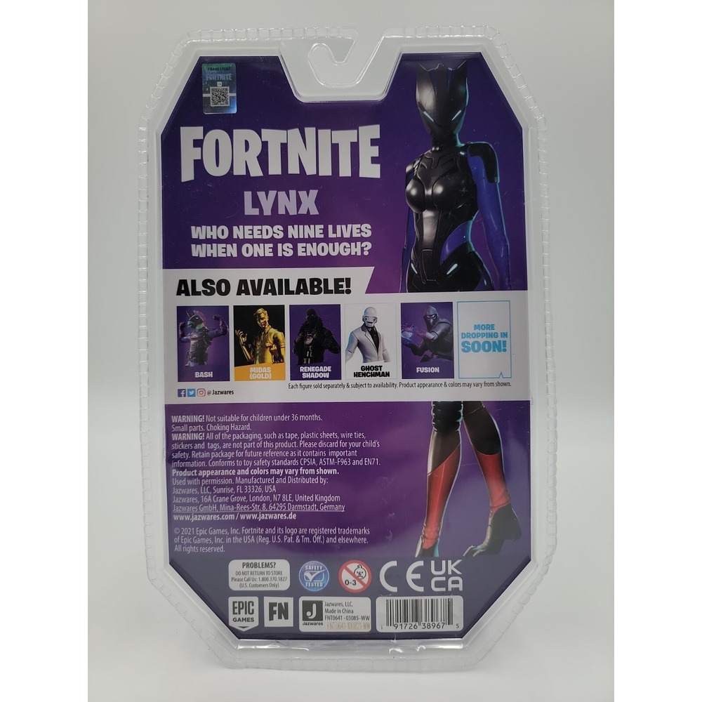 New Fortnite Lynx Action Figure Solo Mode 4‎ inch  by Epic Games Jazwares 024 - Picture 3 of 12
